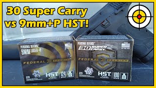 Federal HST 9mm +P vs 30 Super Carry! Ballistic Gel Test With the Smith &amp; Wesson M&amp;P Shield EZ!