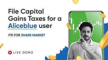 File Capital Gains Taxes for a Aliceblue User on ClearTax||ITR for Share Market Income(AY 2025-26)