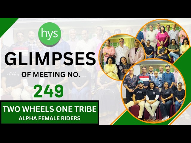 Glimpses of Meeting No 249| Ms.Jaishree Pandit| Founder, President of Alpha Female Rider Club