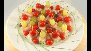 Рулетики из Ветчины /Вкусная Рождественская Закуска Рулетики из Ветчины /Вкусная Рождественская Закуска