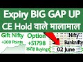 Expiry GAP UP | 02 June | Gift Nifty Live | Nifty Expiry Prediction | Nifty Prediction for tomorrow