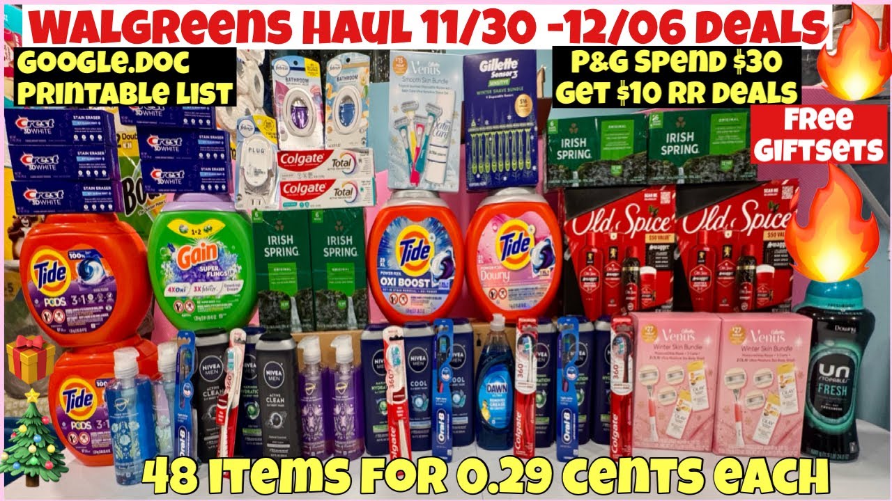 Купоны Walgreens на сезон 30.11 - 06.12 * акция P&G: потратьте 30 долларов и получите скидки на 1...