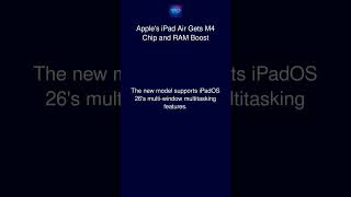 Apple's iPad Air Gets M4 Chip and RAM Boost