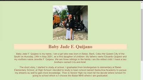 My Autobiography HTML Demonstration #WEBDEV #PROGRAMMING