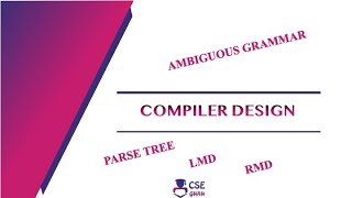 Ambiguous Grammar | Syntax Analyzer | Lec 16 | Compiler Design