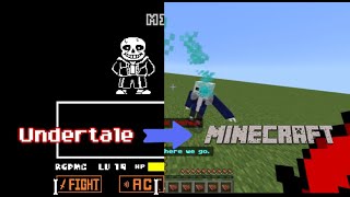 The sans battle in minecraft