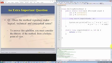 Java Tutorial - How To Write A Method Part II