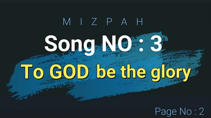 To God be the glory | Instrumental | Karaoke |