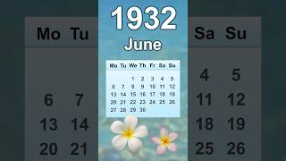 June 1932 Calendar