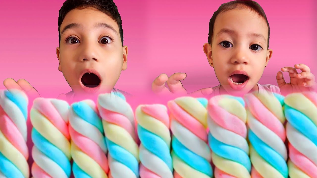 Kids Fast eating marshmallow challenge أطفال YouTube