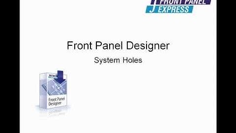 How to use the System Holes Tool for Standard Rack Panels - Front Panel Designer Software