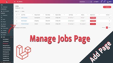 Add page manage jobs Laravel 9 | HR System Management