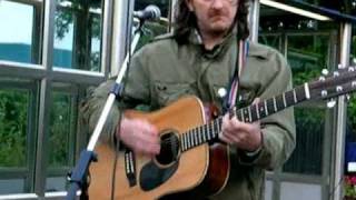 James Bragg sings The Foggy Dew on Colne Station at the R&B Festival.
