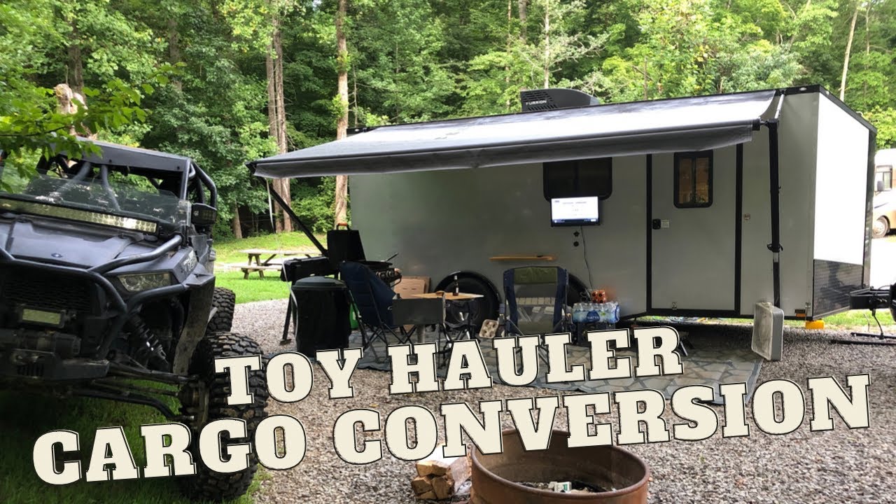 Cargo Trailer Camper Conversion - TOY HAULER / Tiny Home. - YouTube