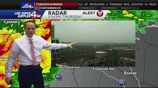 WYFF News 4's Tornado Coverage l 3/25/2021 w/ Tornado Warning (EAS #367-370)