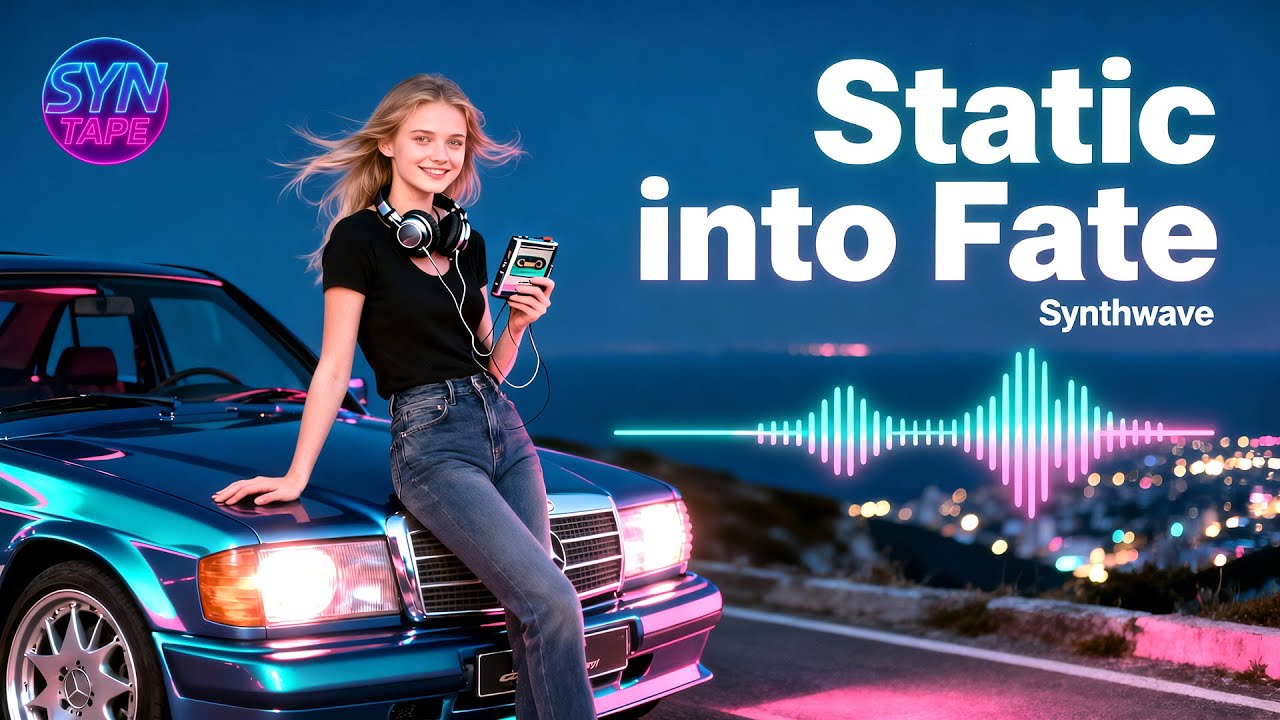 SYNTAPE - Static into Fate (Retro Vibes for Night Drive) Synthwave Song | 1984 Mercedes 190E style