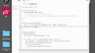 The Nature of Code: Creating Particles | Kadenze