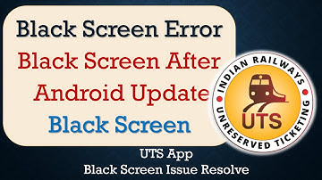 How to Fix UTS App Black Screen Error | After Android Update | Problem Solved in Android