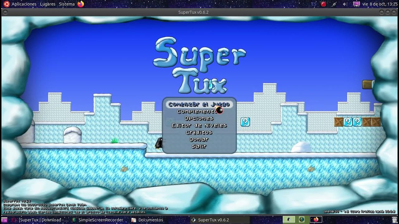 Como instalar o SuperTux, um um jogo jump'n'run, no Ubuntu, Linux Mint,  Fedora, Debian