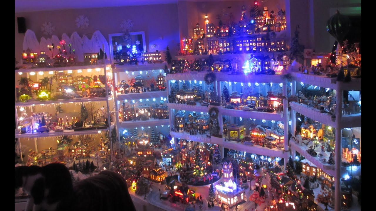 kathy 39 s 2013 christmas village very detailed a must see snow villages christmas
