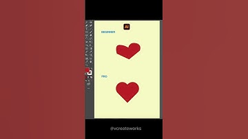 Draw a heart the easy way in Adobe Illustrator #adobe #illustratortips #tutorial