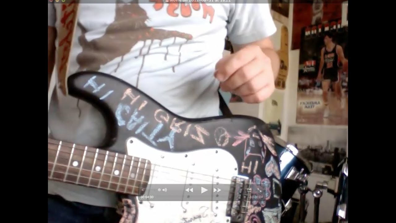 My Cover of Weezer's Across the Sea (With Chalkboard Guitar)