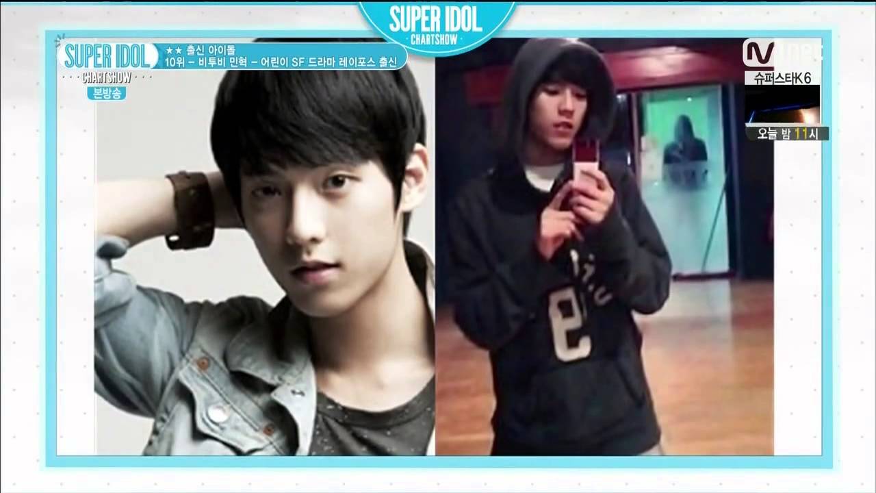 141031 Super Idol Chart Show BTOB Minhyuk CUT: 10위 - 민혁 - 어린이 SF 드라마 레이포스 출신