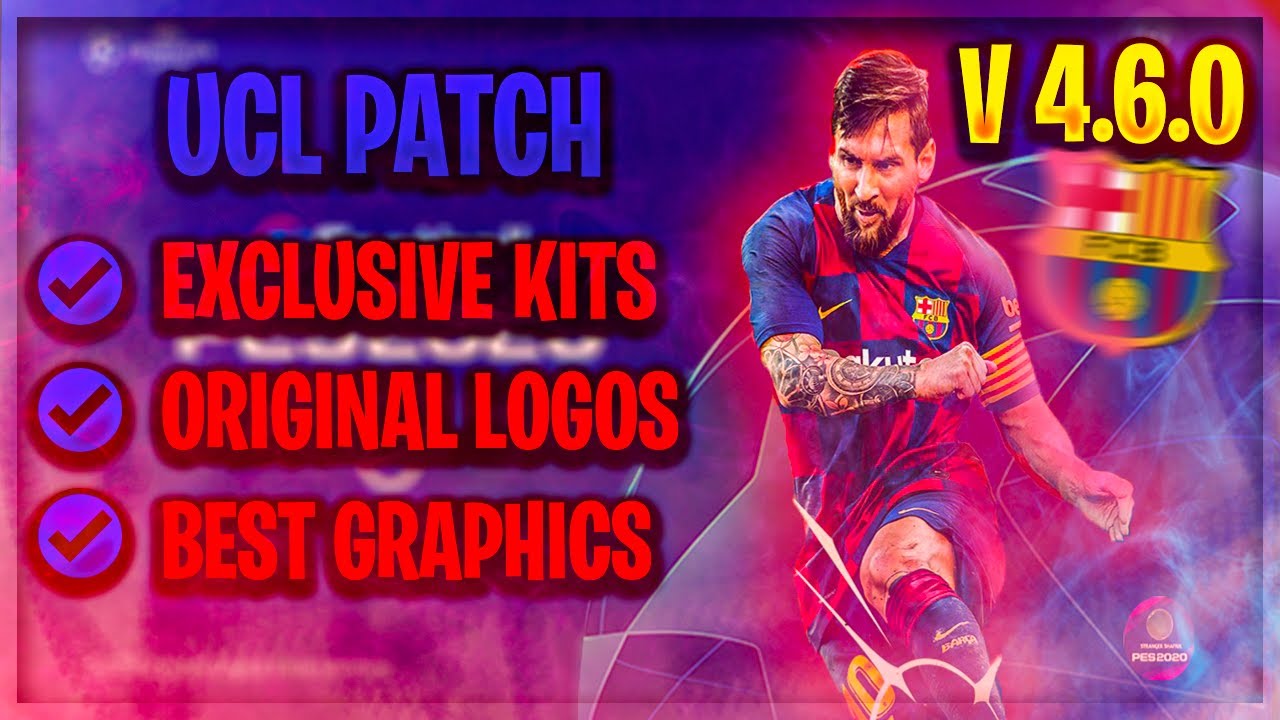 PES 2020 Mobile UCL Patch V4.6.0 full licensed 😱 Logos and Kits 2020  Best Graphics DOWNLOAD