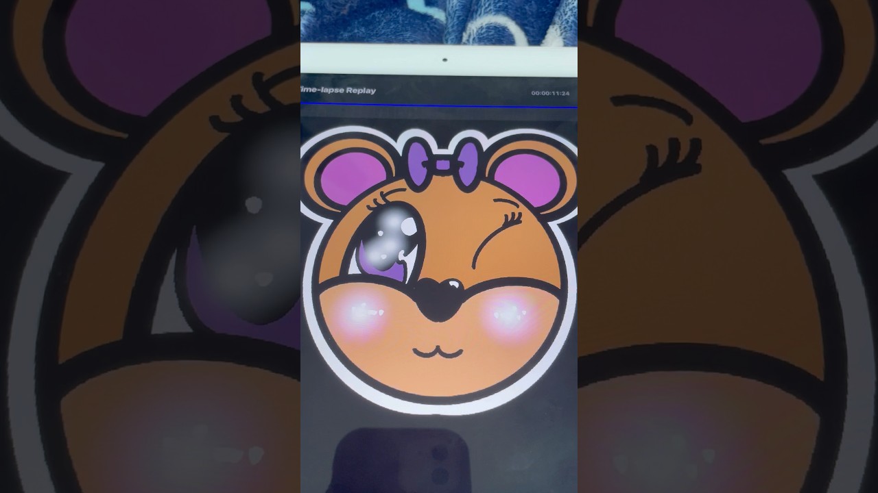 Cute teddy bear sticker 