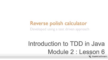 Module 2. Lesson 6. TDD Walkthrough summary