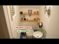 Prateleiras no Lavabo