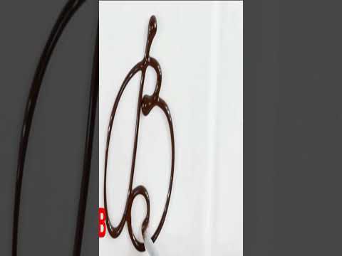 Learn how to draw the letter B with chocolate on different styles on your cakes shorts