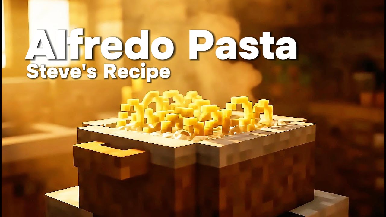 [NomNom] Minecraft Steve's Alfredo Pasta Recipe!!🍝🍝 - YouTube