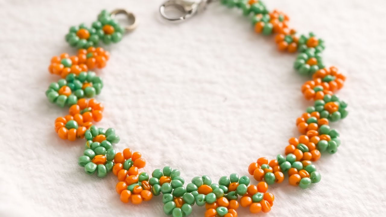 Çiçekli Bileklik Yapımı Tüm Detaylar - Flower Bracelet Tutorial!