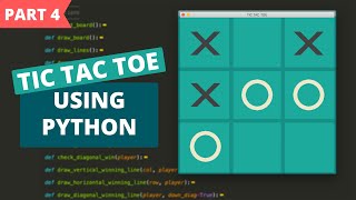 Tic Tac Toe Using Python and Pygame (Part 4) | Winning and Restart Function screenshot 5