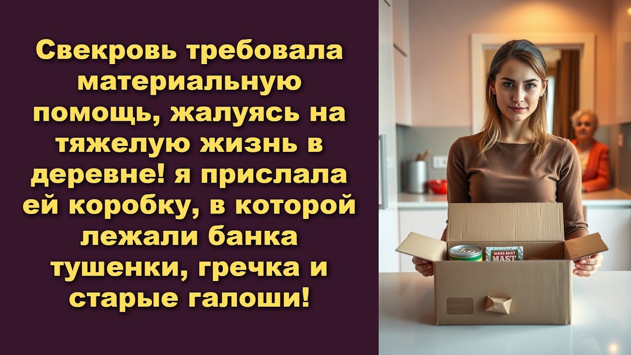 Свекровь требовала материальную помощь жалуясь на тяжелую жизнь в деревне я прислала ей коробку