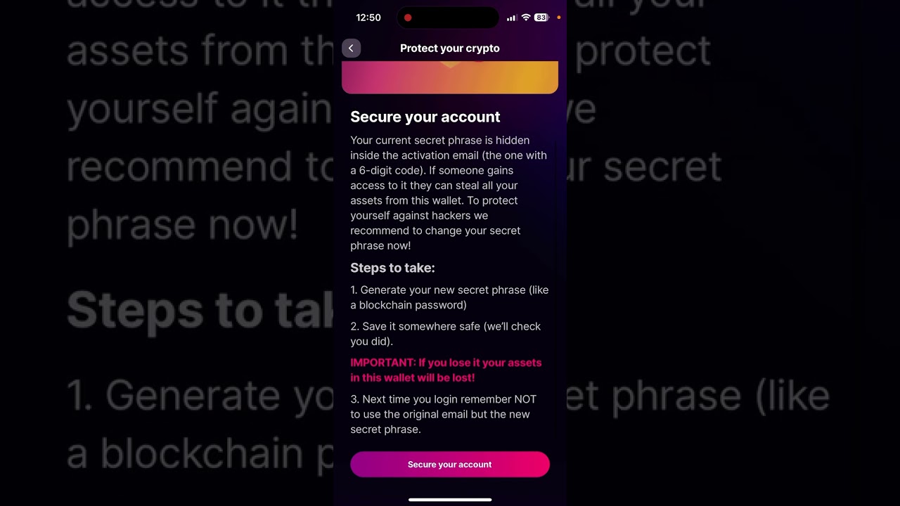 Secret phrase Sweat wallet - how to generate - YouTube