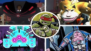 Teenage Mutant Ninja Turtles Rooftop Run - All Bosses + Cutscenes (No Death)