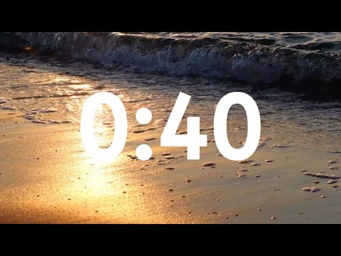 40 second Timer With Alarm, OCEAN, Best Timer For Relaxing, Calming Down, Meditation, Kid Friendly