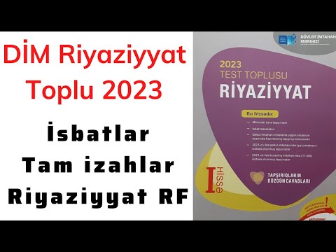 İsbatlar Hamısı DİM Riyaziyyat Toplu 2023 Yeni Toplu | Riyaziyyat RF | Rəhim Müəllim Fərzili