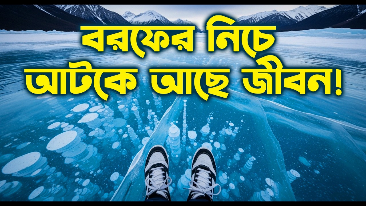 বরফের নিচে আটকে আছে জীবন! | পানির নিচে ওটা কী? | Breathtaking view of the clear frozen lake