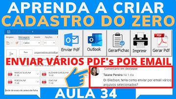 Como ENVIAR POR EMAIL (OUTLOOK) Varios arquivos PDF selecionados LISTBOX | Cadastro do Zero Aula 34