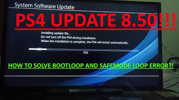 PS4 Firmware 8.50 UPDATE | Ps4 Bootloop and Safemode Loop Fix