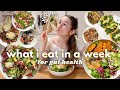 what I eat in a week GUT HEALTH! | vegan + simple + delicious ( grocery haul )