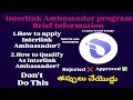 Interlink Ambassador Program Full Guide 2025 | Step-by-Step Form Filling + Daily Tasks Explained