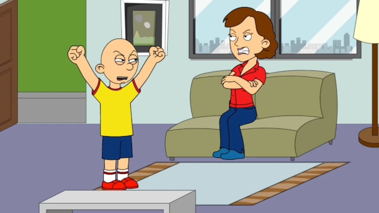 Caillou drops out of school and gets grounded - YouTube