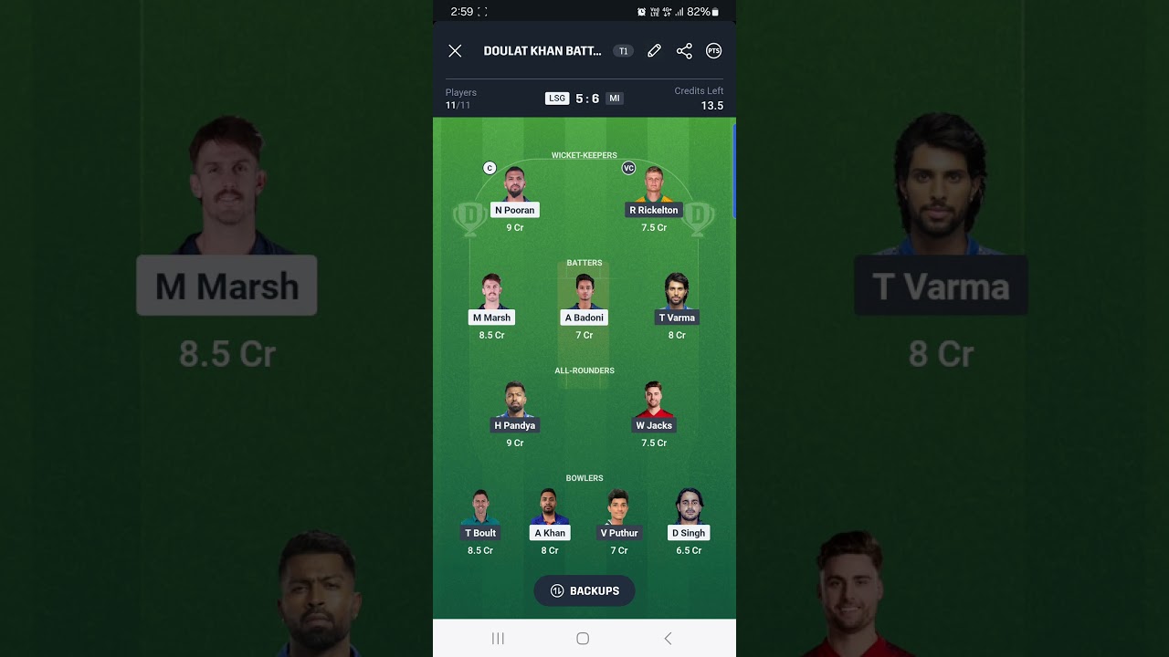 LSG vs MI dream 11 Prediction Today