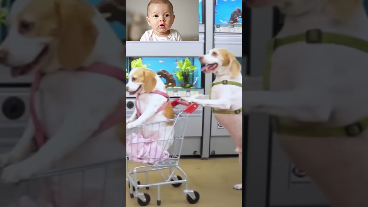 Dogs Epic Shopping Cart Adventure From Bridge To City Streets Shorts