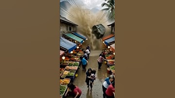 Flash Flood in the Market #shorts #flashflood #flood #disaster #aidisaster #disasterai #floods