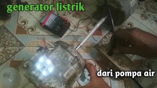 generator listrik dari pompa air
